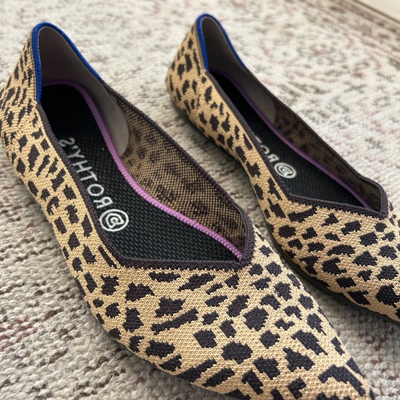 Rothy's Tan and Black Animal Print Flats - Picture 4 of 4